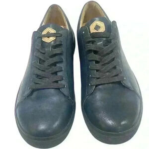 Six Hundred Four  Unisex  Blue Print Leather Sneakers SZ 10 M/ 11.5W/ EUR  43.5